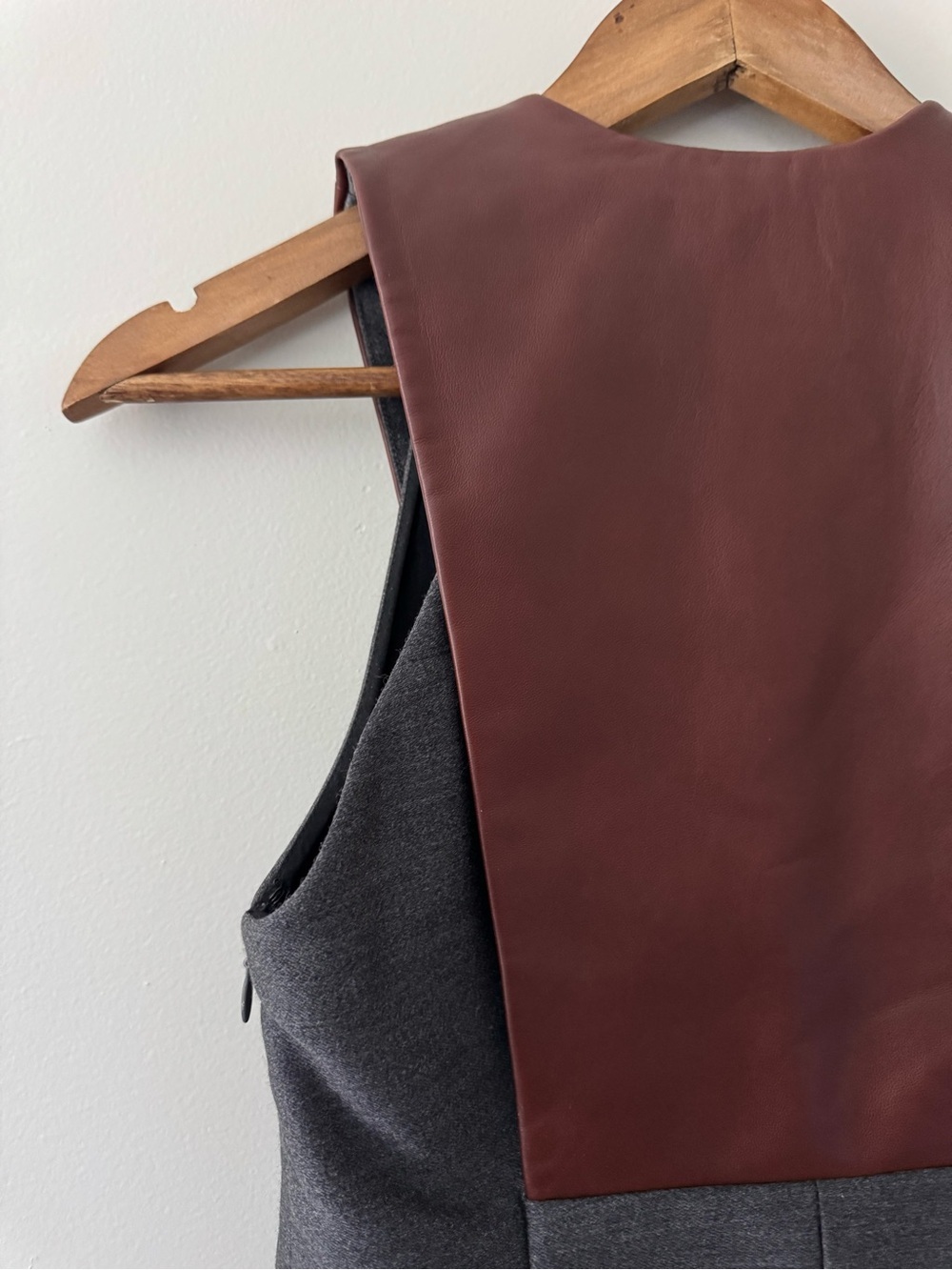 ALEXANDER WANG Leather and Wool Pinafore Dress 2 - Picture 7 of 12